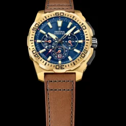 Festina ure Festina Chrono Bike F20728/1 | Herreure Med Rem | Herreure I Gulddouble