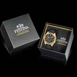 Festina ure Festina Chrono Bike F20728/3 | Herreure Med Rem | Herreure I Gulddouble