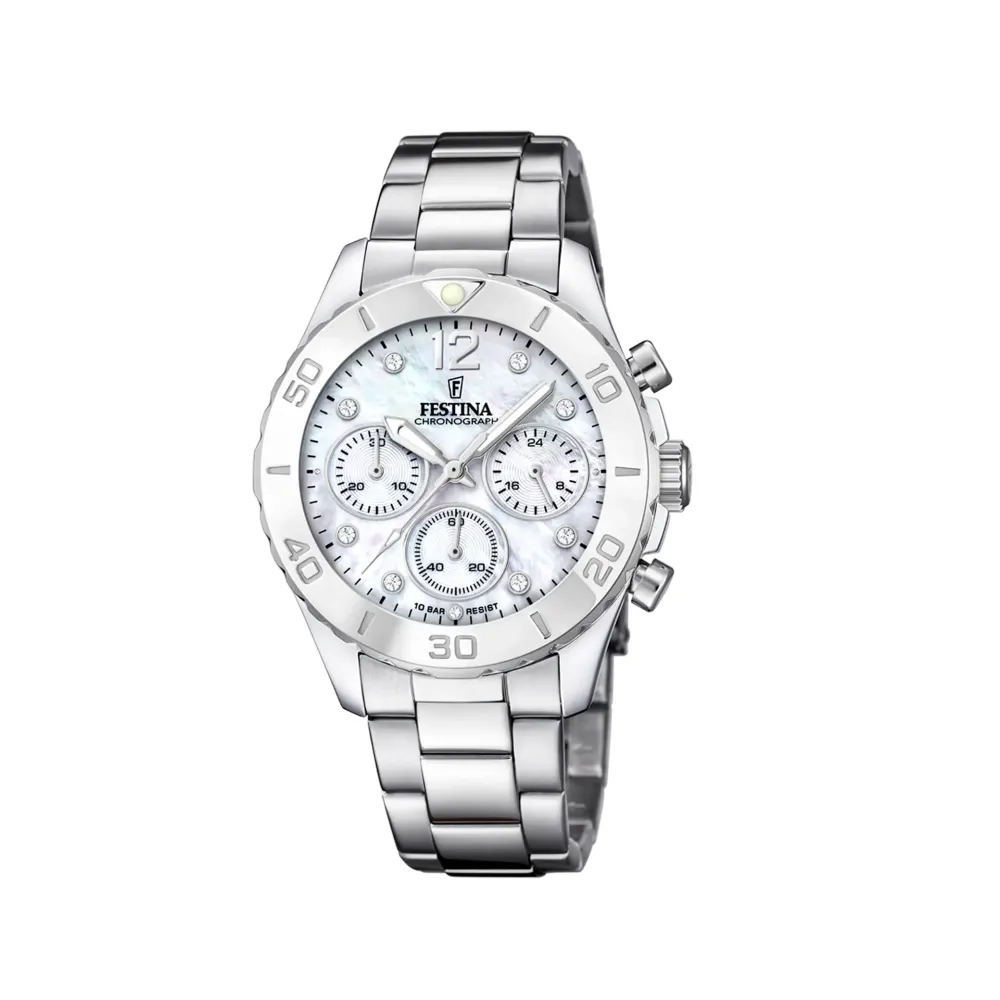 Festina ure Festina Chrono F20603/1 | Dame Dameure Med Lænke | Dameure I Stål