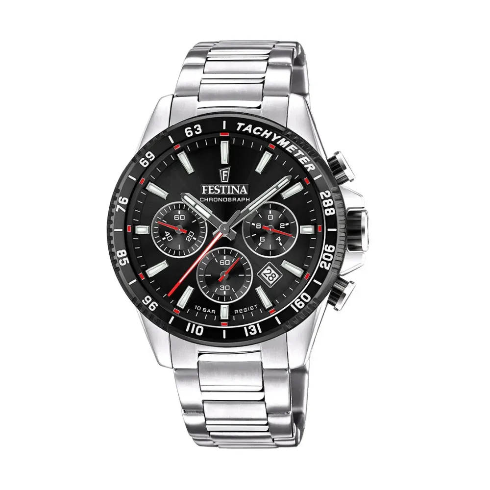 Festina ure Festina Chrono F20560/6 | Herreure I Stål | Herreure Med Lænke