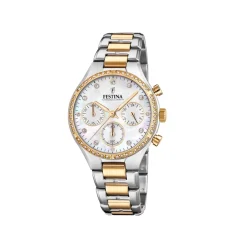 Festina ure Festina Chronograph F20402/1 | Dame Dameure Med Lænke | Dameure I Bicolor