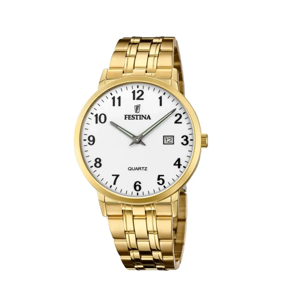 Festina ure Festina Classic F20513/1 | Herreure Med Lænke | Herreure I Gulddouble