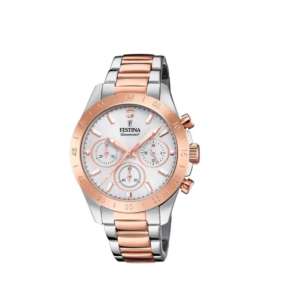 Festina ure Festina Diamant F20398/1 | Dame Dameure Med Lænke | Dameure I Bicolor