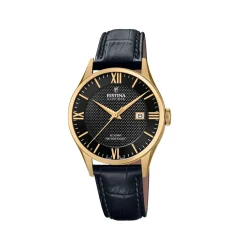 Festina ure Festina Swiss Made Collection F20010/4 | Herreure Med Rem | Herreure I Gulddouble