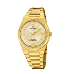 Festina ure Festina Swiss Made F20038/2 | Herreure Med Lænke | Herreure I Gulddouble