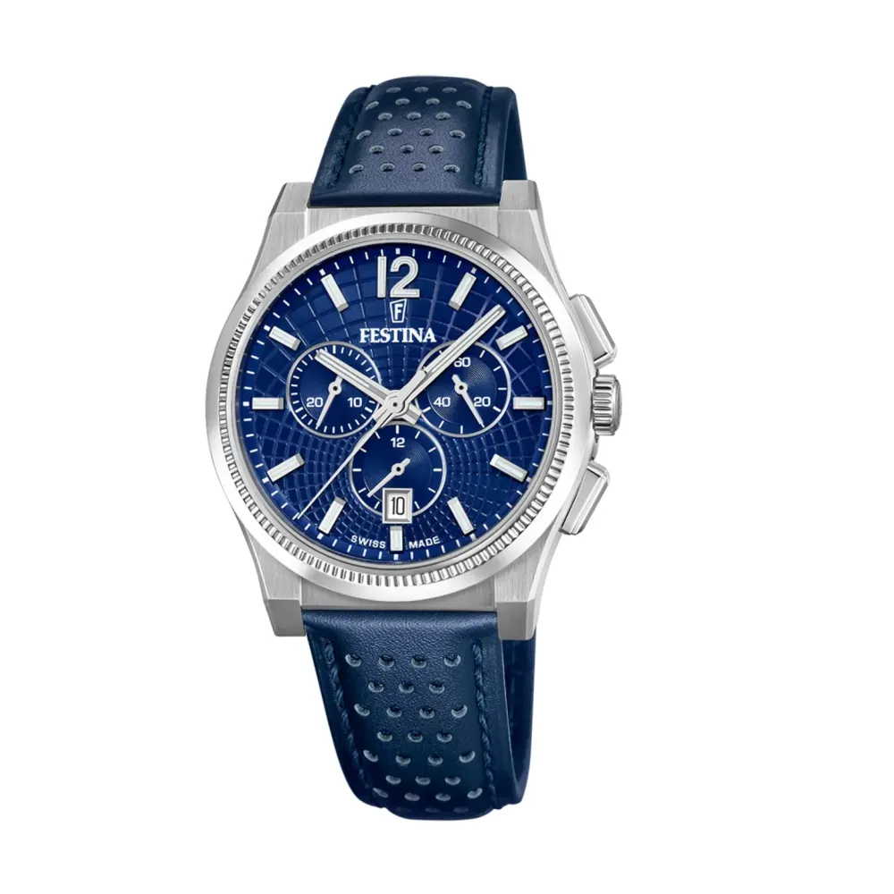 Festina ure Festina Swiss Made F20060/2 | Herreure Med Rem | Herreure I Stål