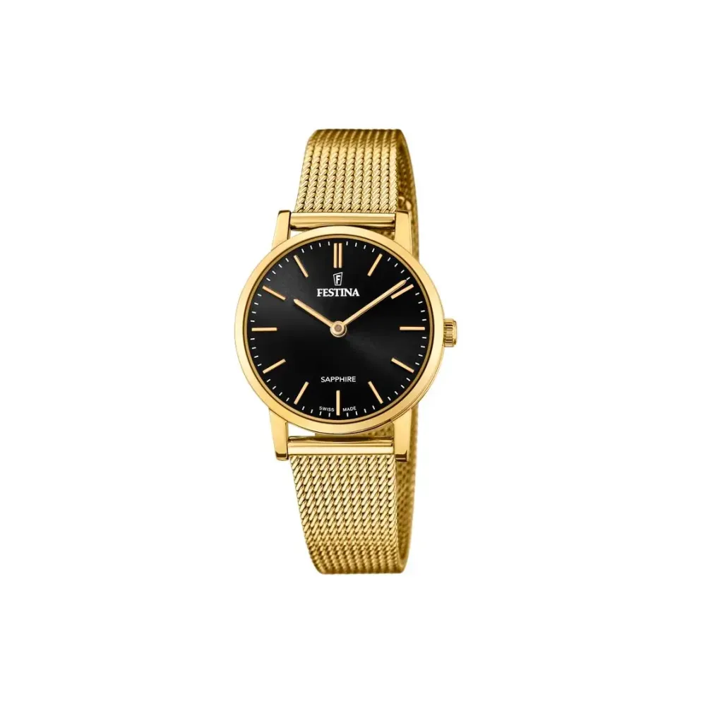 Festina ure Festina Swiss Made F20023/3 | Dame Dameure Med Lænke | Dameure I Gulddouble