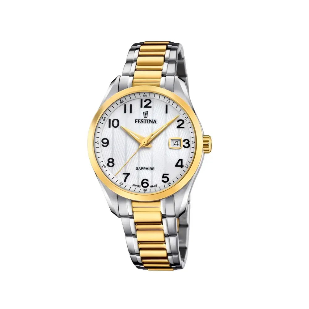 Festina ure Festina Swiss Made F20027/1 | Dame Dameure Med Lænke | Dameure I Bicolor