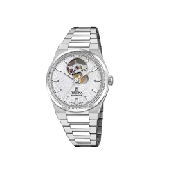 Festina ure Festina Swiss Made Rivé Automatic F20054/1 | Dame Dameure I Stål | Dameure Med Lænke