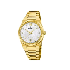 Festina Swiss Made Rivé F20058/1 | Dame Dameure Med Lænke | Dameure I Gulddouble