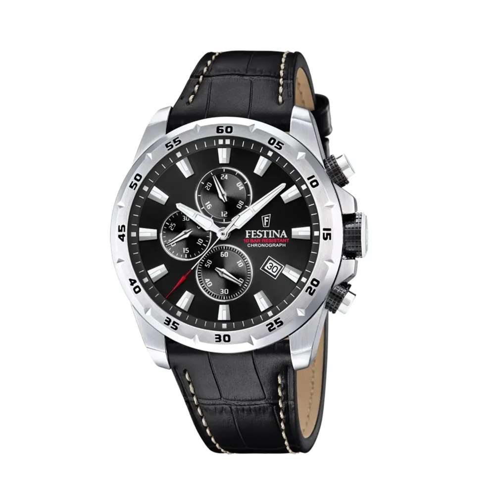 Festina ure Festina Timeless Chrono F20692/4 | Herreure Med Rem | Herreure I Stål