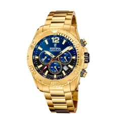 Festina ure Festina Timeless Chrono F20684/2 | Herreure Med Lænke | Herreure I Gulddouble