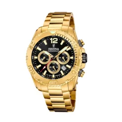 Festina ure Festina Timeless Chrono F20684/4 | Herreure Med Lænke | Herreure I Gulddouble
