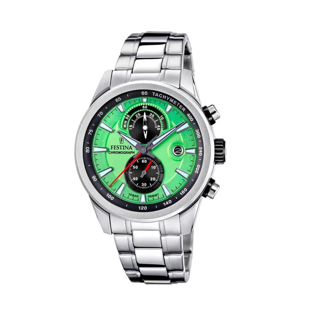 Festina ure Festina Timeless Chrono F20694/3 | Herreure I Stål | Herreure Med Lænke
