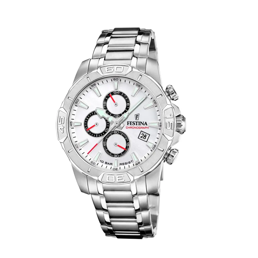 Festina ure Festina Timeless Chronograph F20704/1 | Herreure I Stål | Herreure Med Lænke