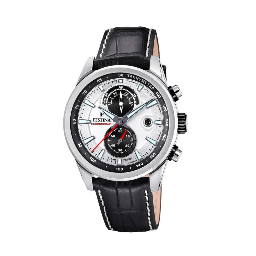 Festina ure Festina Timeless Chronograph F20695/1 | Herreure Med Rem | Herreure I Stål