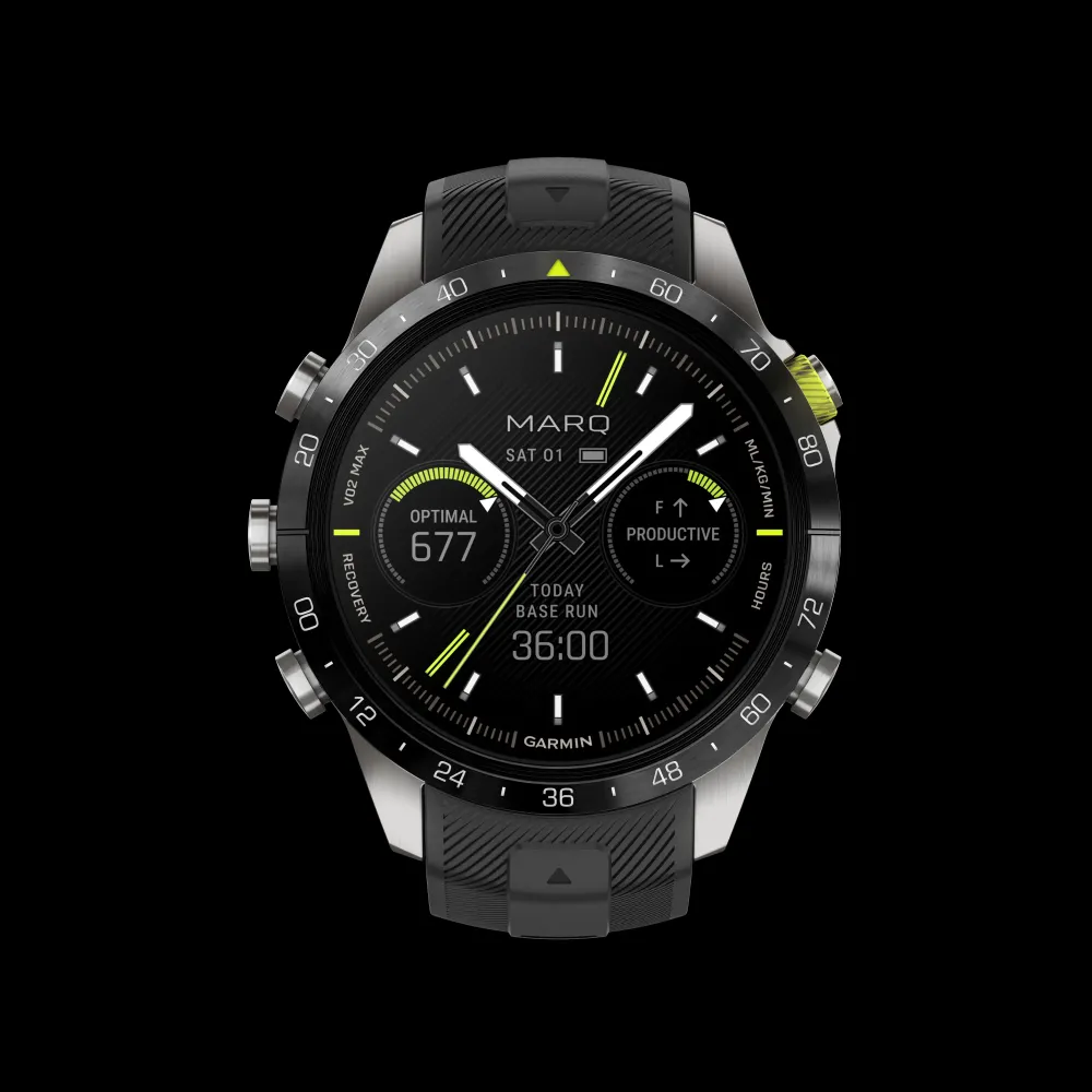 Garmin ure Garmin MARQ Athlete GEN2 010-02648-41 | Herreure I Titanium | Herreure Med Rem
