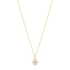 Georg Jensen Daisy halskæde m/diamanter 10010533 | Halskæder | Forgyldte Sølvsmykker