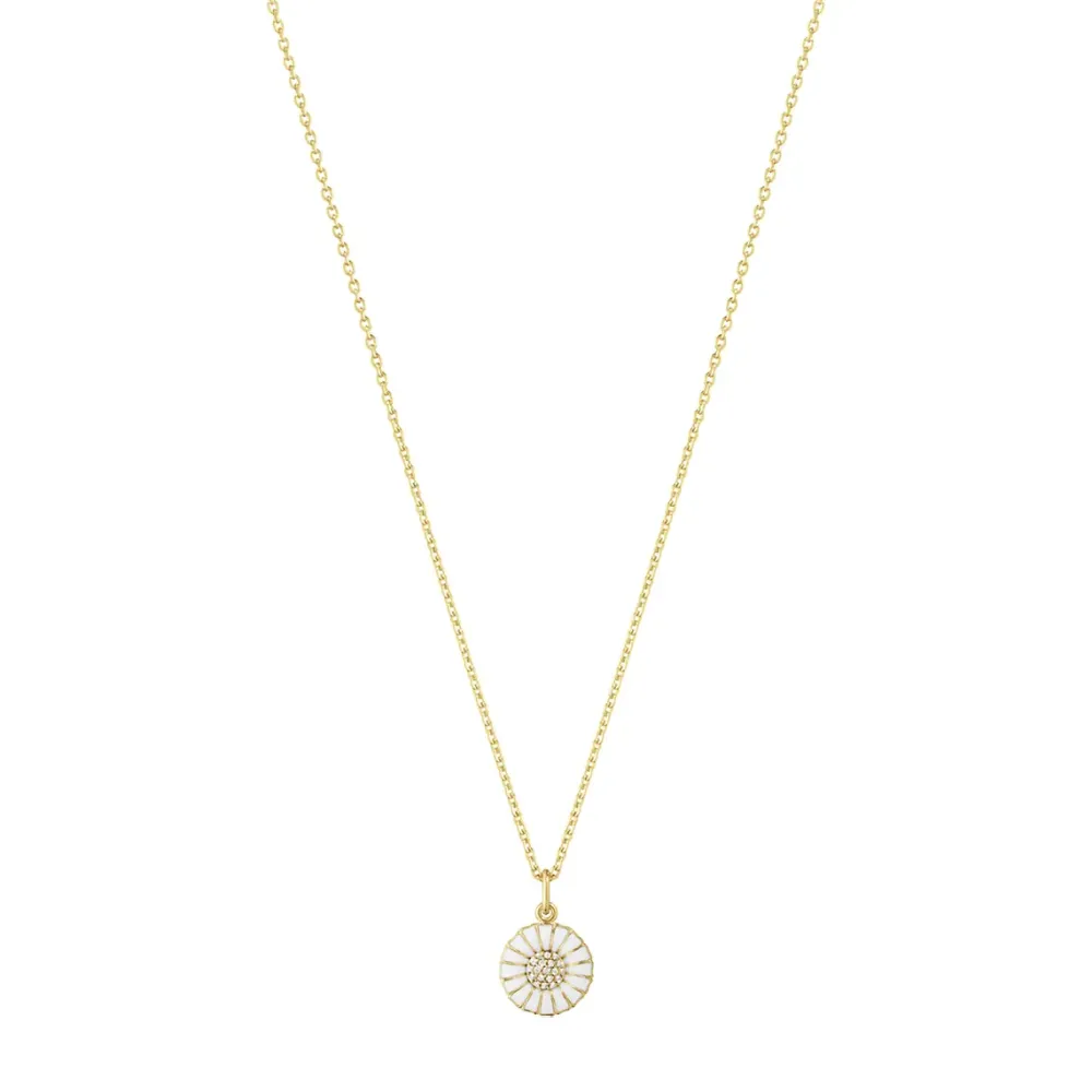 Georg Jensen Daisy halskæde m/diamanter 10010533 | Halskæder | Forgyldte Sølvsmykker