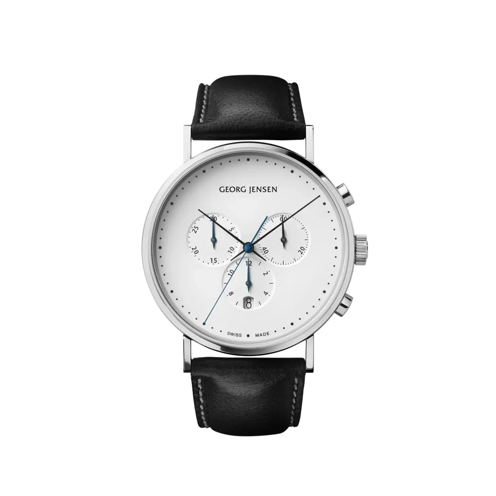 Georg Jensen Koppel 41mm 10019587 | Herreure Med Rem | Herreure I Stål