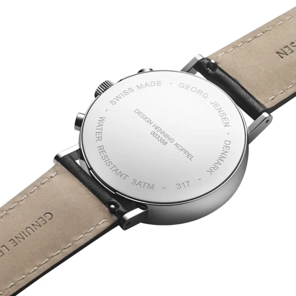 Georg Jensen Koppel 41mm 10019775 | Herreure Med Rem | Herreure I Stål