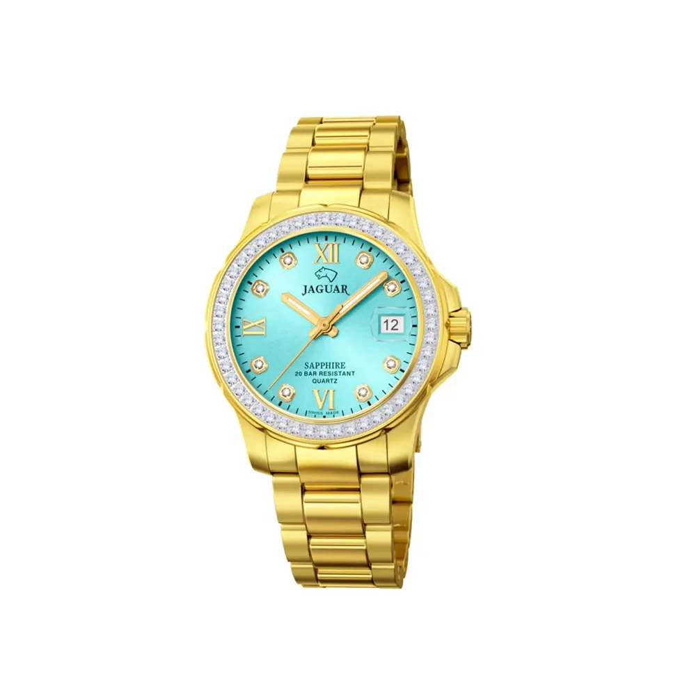 Jaguar ure Jaguar Lady Diver J895/5 | Dame Dameure Med Lænke | Dameure I Gulddouble