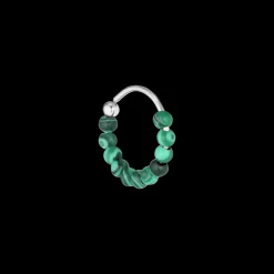 Jane Kønig smykker Jane Kønig Bermuda Malachite Twist ørering BTW02-SS22-S | Øreringe | Sølvsmykker