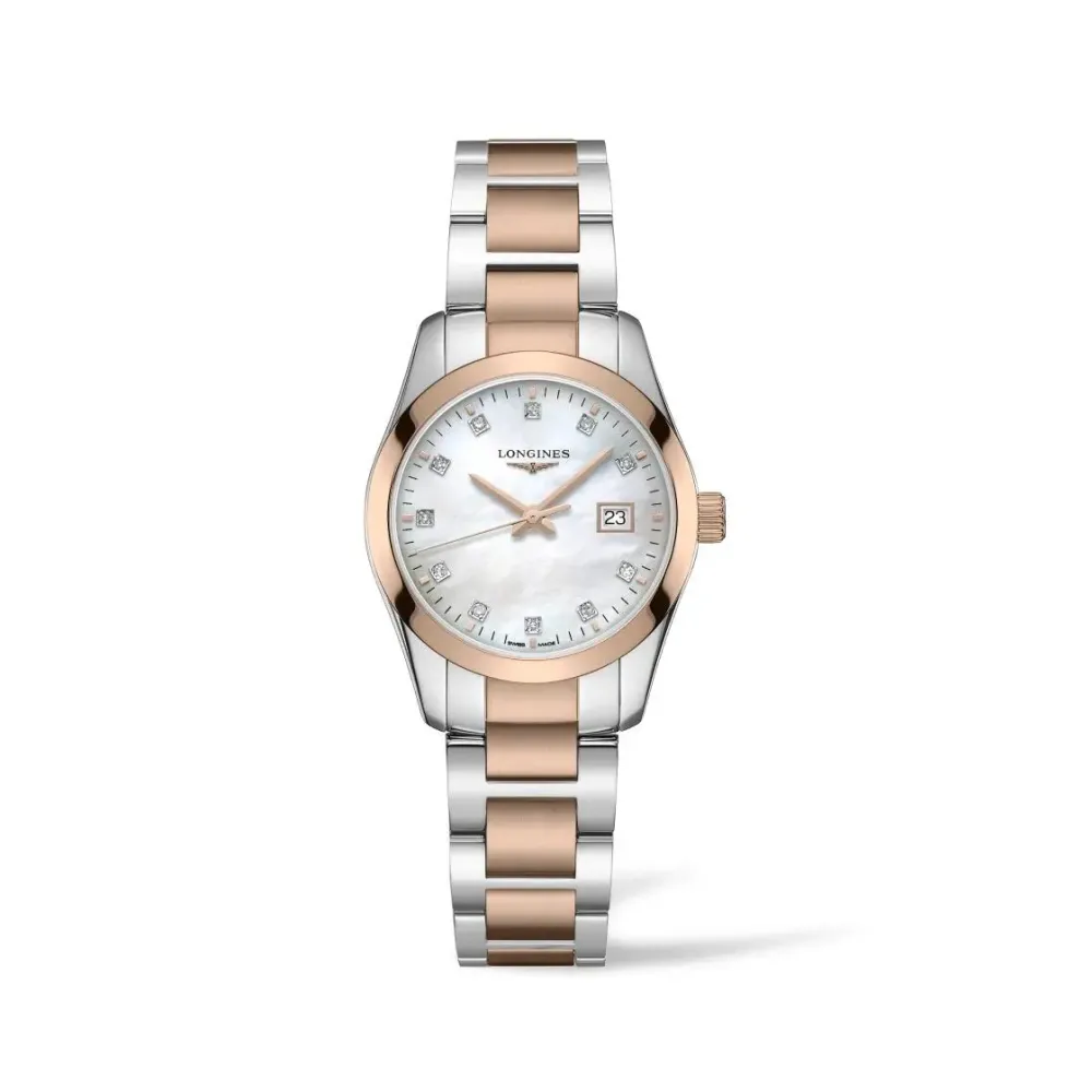 Longines Conquest Classic 29,5mm L2.286.3.87.7 | Dame Dameure Med Lænke | Dameure I Bicolor