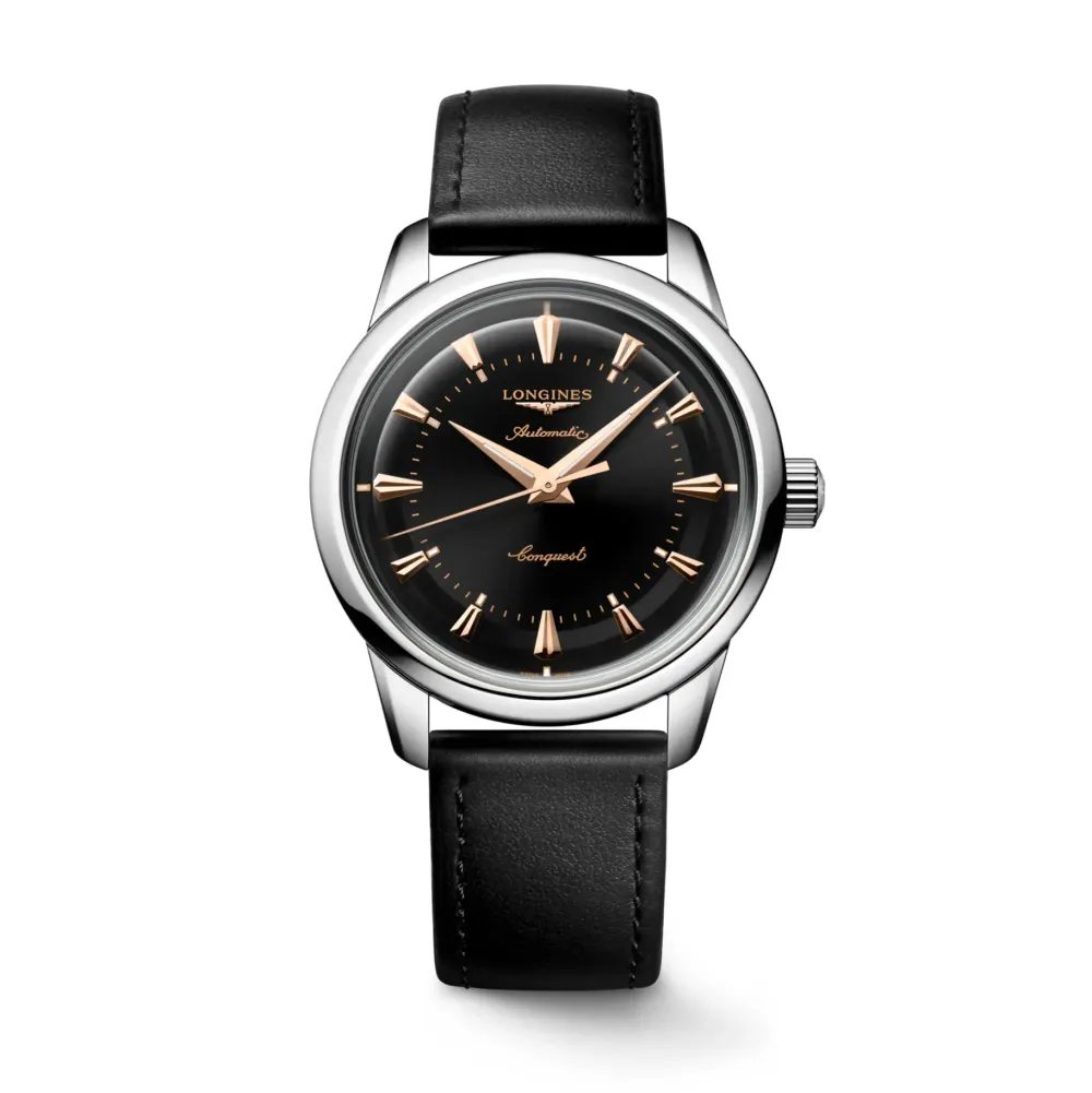 Longines Conquest Heritage 38mm L1.649.4.52.2 | Herreure Med Rem | Herreure I Stål