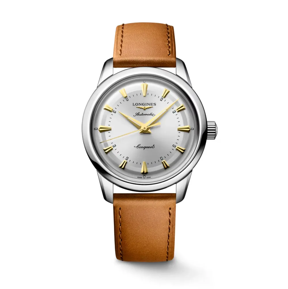 Longines Conquest Heritage 38mm L1.649.4.72.2 | Herreure Med Rem | Herreure I Stål