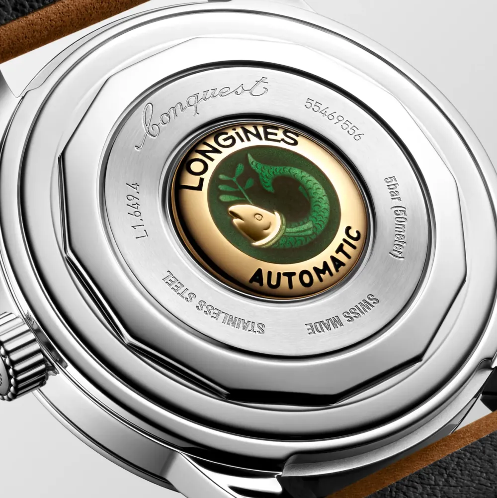 Longines Conquest Heritage 38mm L1.649.4.72.2 | Herreure Med Rem | Herreure I Stål