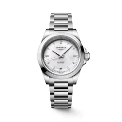 Longines Conquest 34mm L3.430.4.87.6 | Dame Dameure I Stål | Dameure Med Lænke