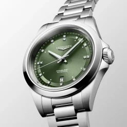 Longines Conquest 30mm L3.320.4.07.6 | Dame Dameure Med Lænke | Dameure I Stål