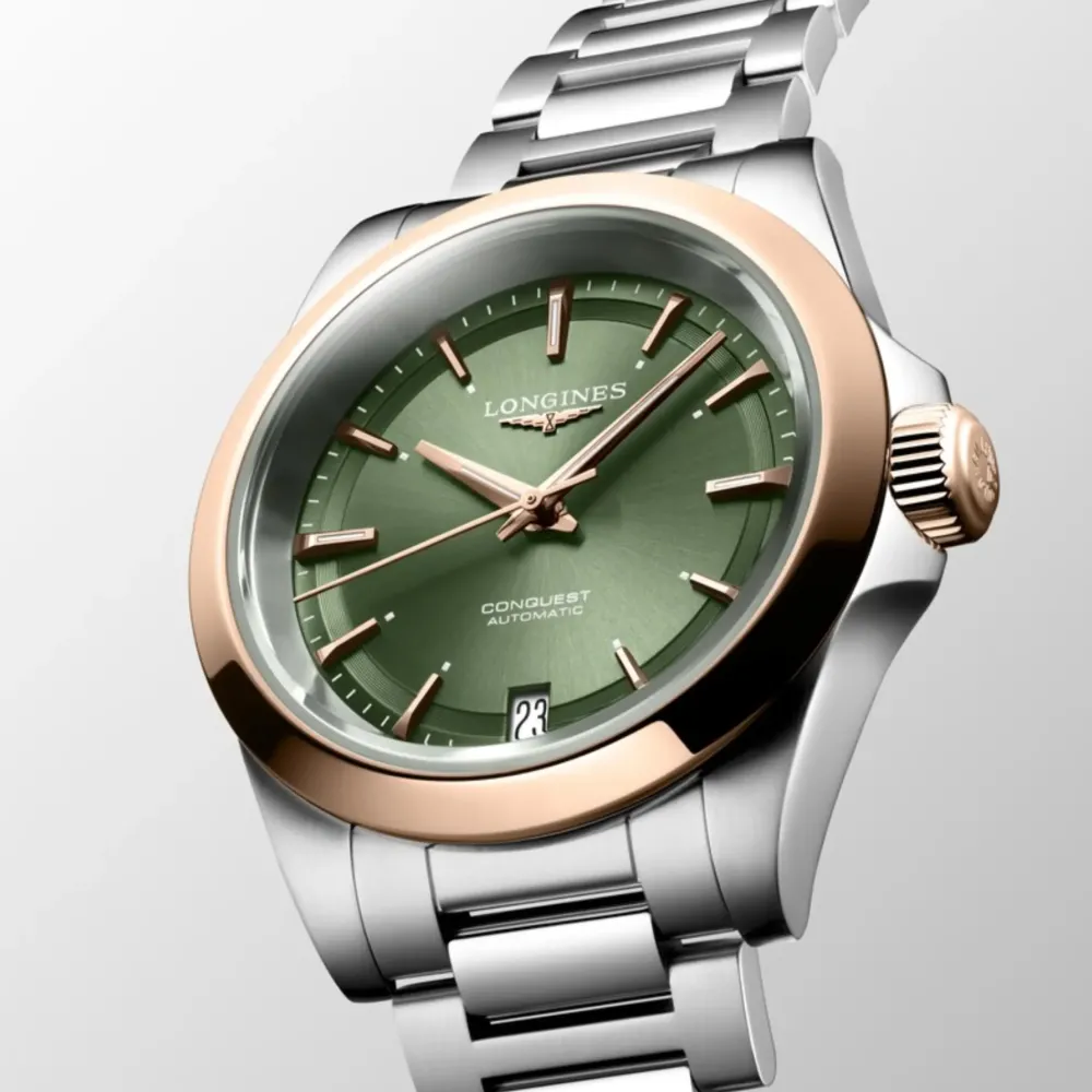 Longines Conquest 34mm L3.430.5.02.6 | Dame Dameure Med Lænke | Dameure I Stål