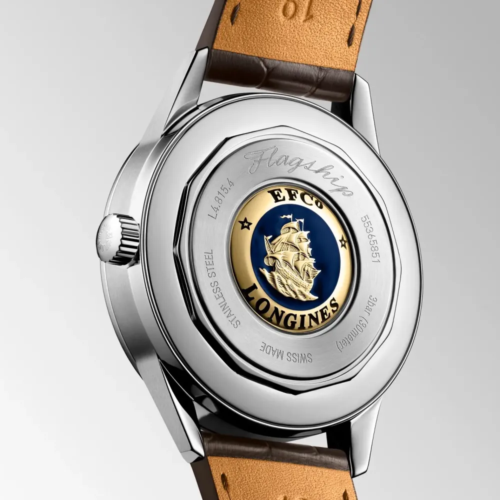 Longines Flagship Heritage 38,5mm L4.815.4.78.2 | Herreure Med Rem | Herreure I Stål