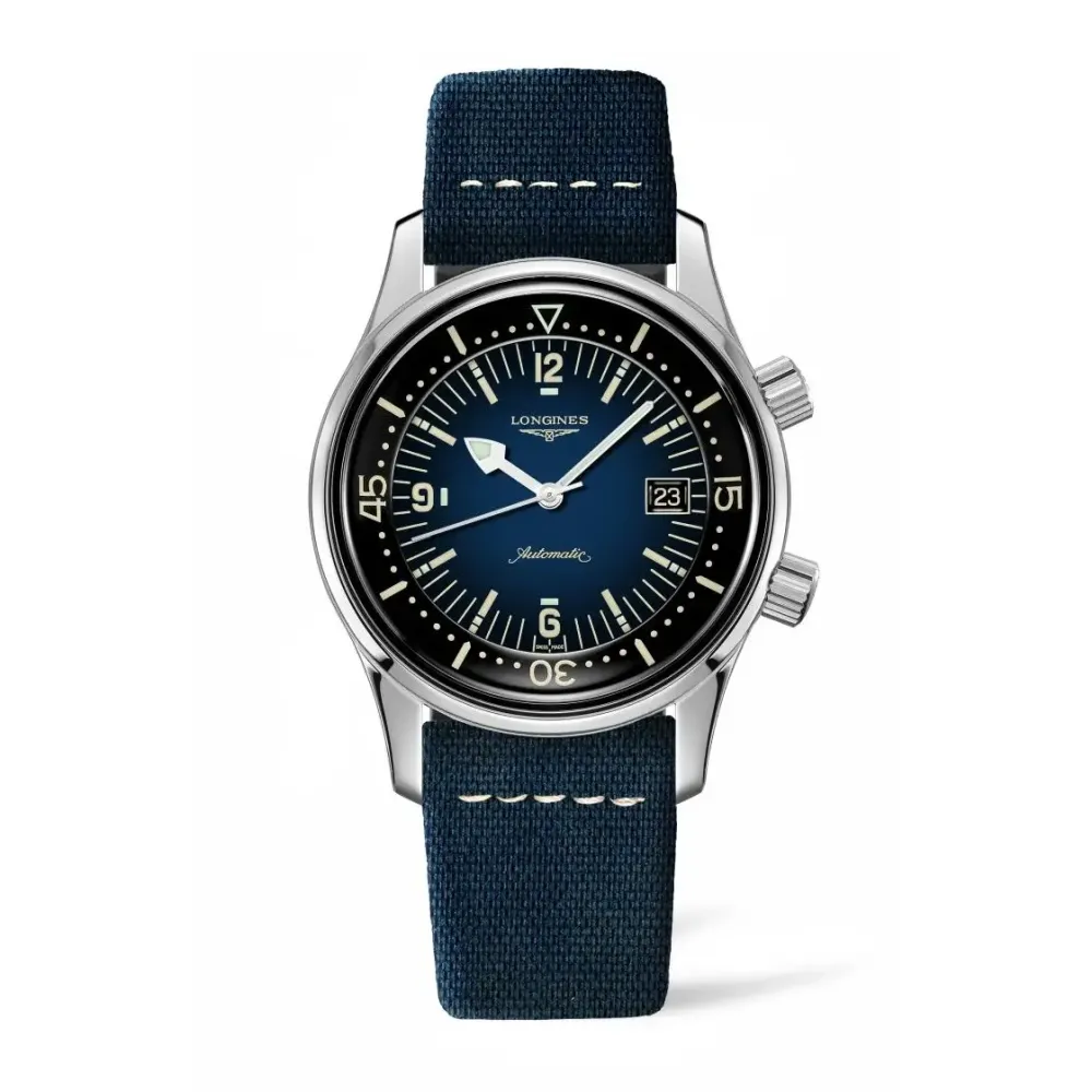 Longines Heritage Legend Diver L3.774.4.90.2 | Herreure Med Rem | Herreure I Stål