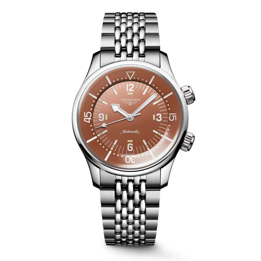 Longines Heritage Legend Diver 39mm L3.764.4.96.6 | Herreure Med Lænke | Herreure I Stål
