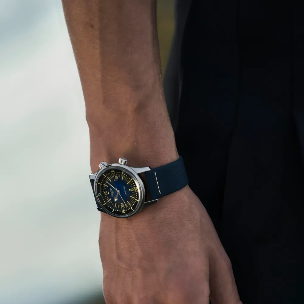 Longines Heritage Legend Diver L3.774.4.90.2 | Herreure Med Rem | Herreure I Stål
