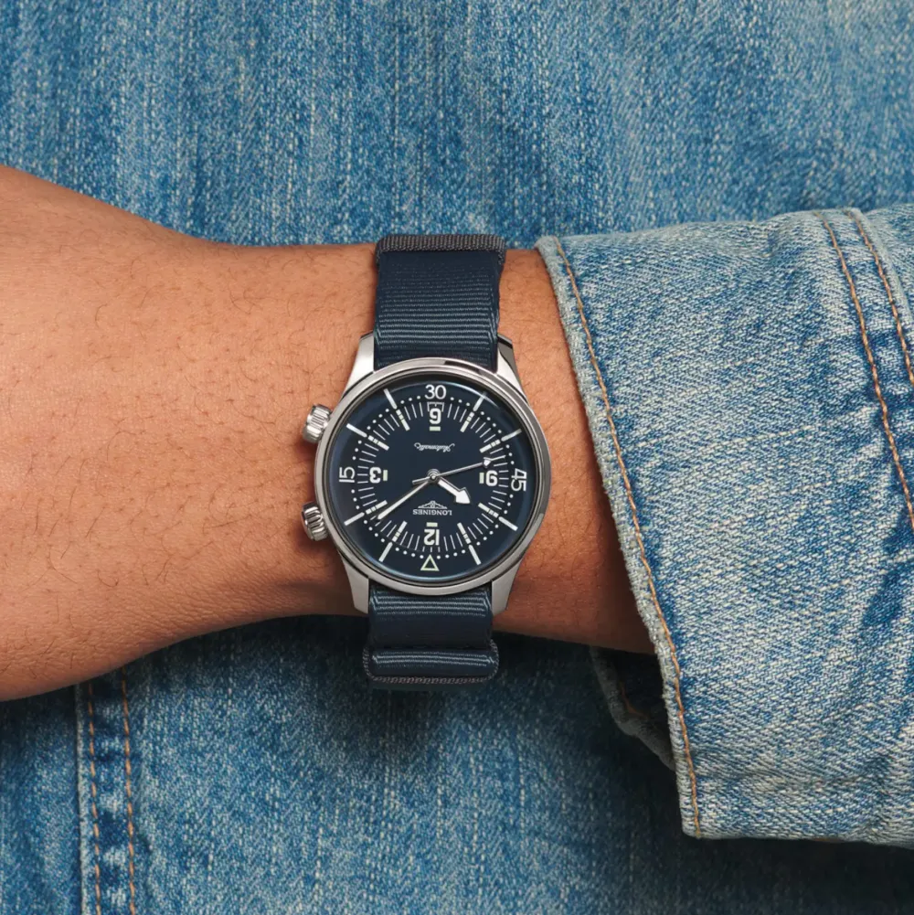 Longines Heritage Legend Diver 39mm L3.764.4.90.2 | Herreure Med Rem | Herreure I Stål