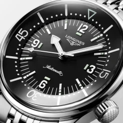 Longines Heritage Legend Diver 39mm L3.764.4.50.7 | Herreure Med Lænke | Herreure I Stål