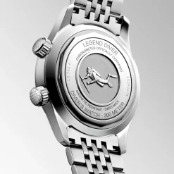 Longines Heritage Legend Diver 39mm L3.764.4.50.7 | Herreure Med Lænke | Herreure I Stål