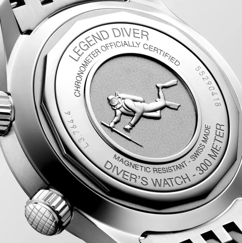 Longines Heritage Legend Diver 39mm L3.764.4.99.6 | Herreure Med Lænke | Herreure I Stål