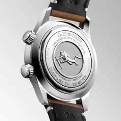 Longines Heritage Legend Diver 39mm L3.764.4.50.0 | Herreure Med Rem | Herreure I Stål