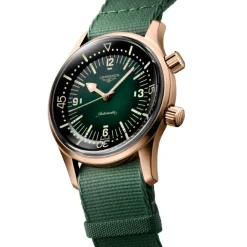 Longines Heritage Legend Diver L3.774.1.50.2 | Herreure Med Rem | Herreure I Gulddouble