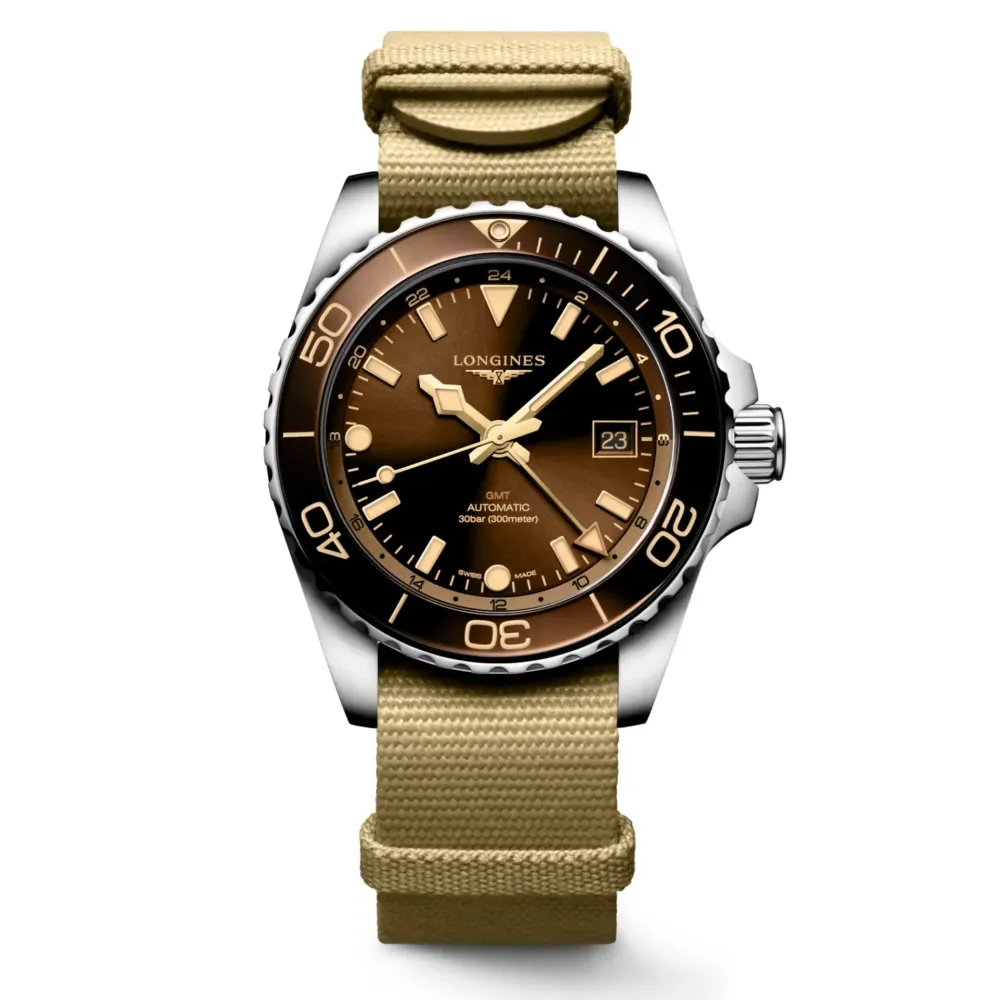 Longines HydroConquest GMT 41mm L3.790.4.66.2 | Herreure Med Rem | Herreure I Stål