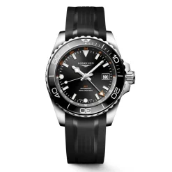 Longines HydroConquest GMT 41mm L3.790.4.56.9 | Herreure Med Rem | Herreure I Stål