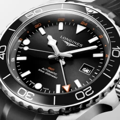 Longines HydroConquest GMT 43mm L3.890.4.56.9 | Herreure Med Rem | Herreure I Stål