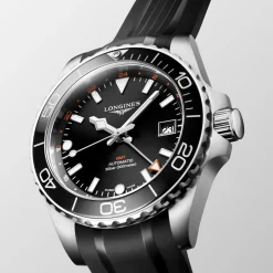 Longines HydroConquest GMT 41mm L3.790.4.56.9 | Herreure Med Rem | Herreure I Stål