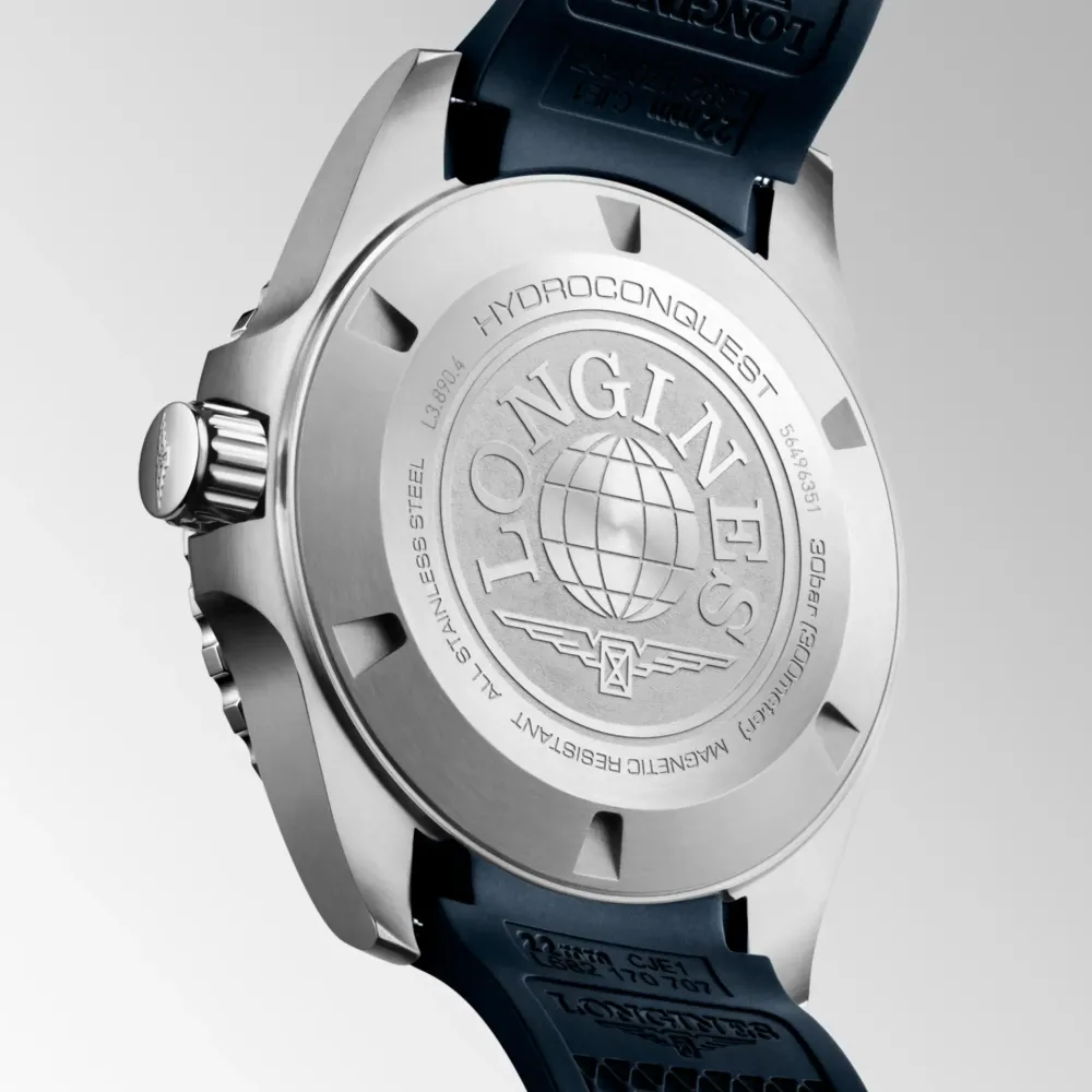 Longines HydroConquest GMT 43mm L3.890.4.96.9 | Herreure Med Rem | Herreure I Stål