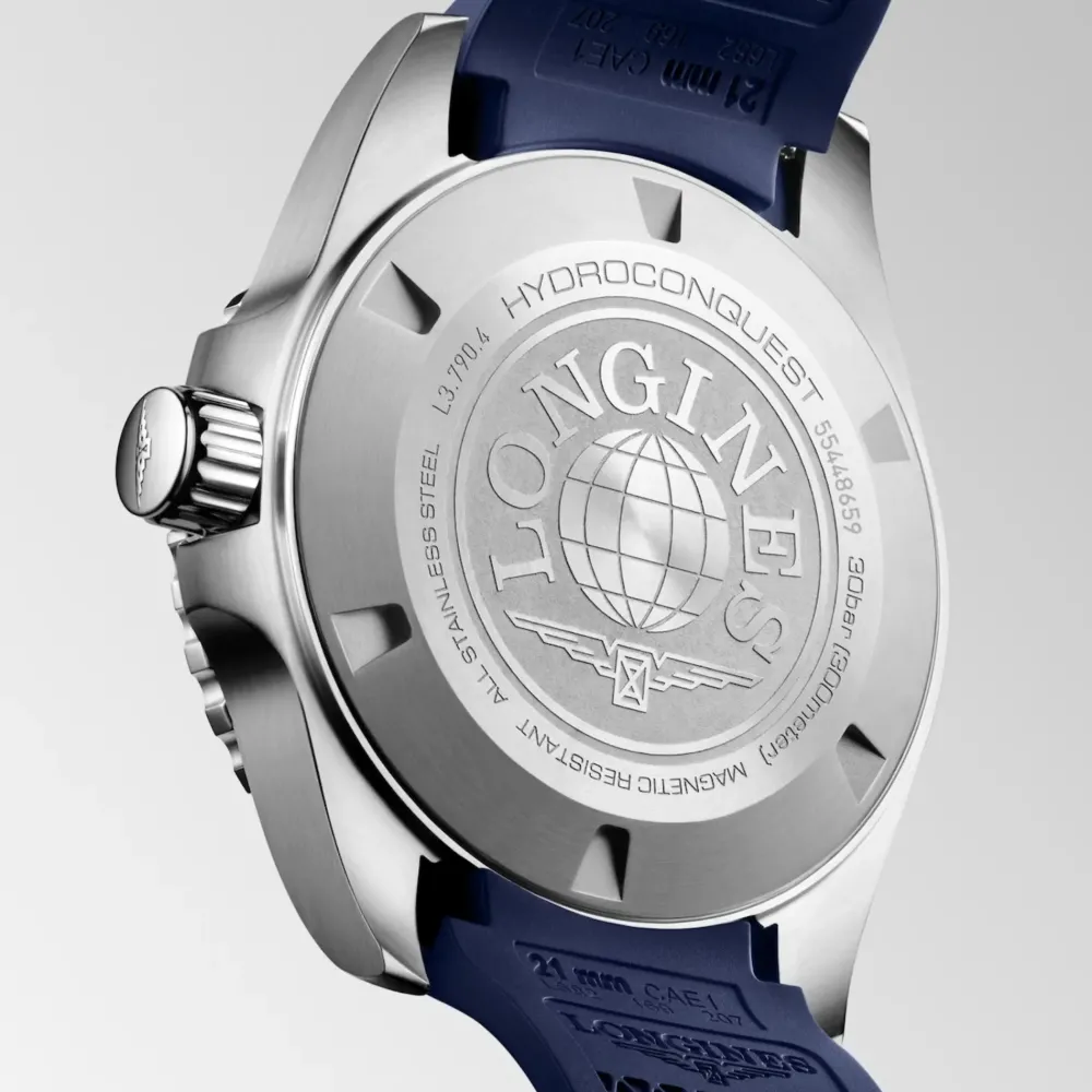 Longines HydroConquest GMT 41mm L3.790.4.96.9 | Herreure Med Rem | Herreure I Stål